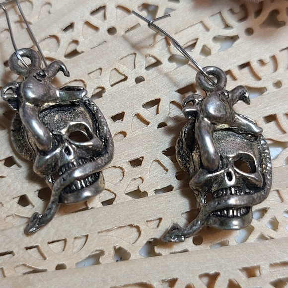 Vintage Jewelry - Skull Earrings for sale